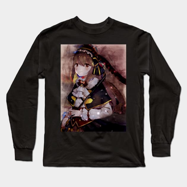 Satomi Touka Anime Watercolor Long Sleeve T-Shirt by Isamu Studio